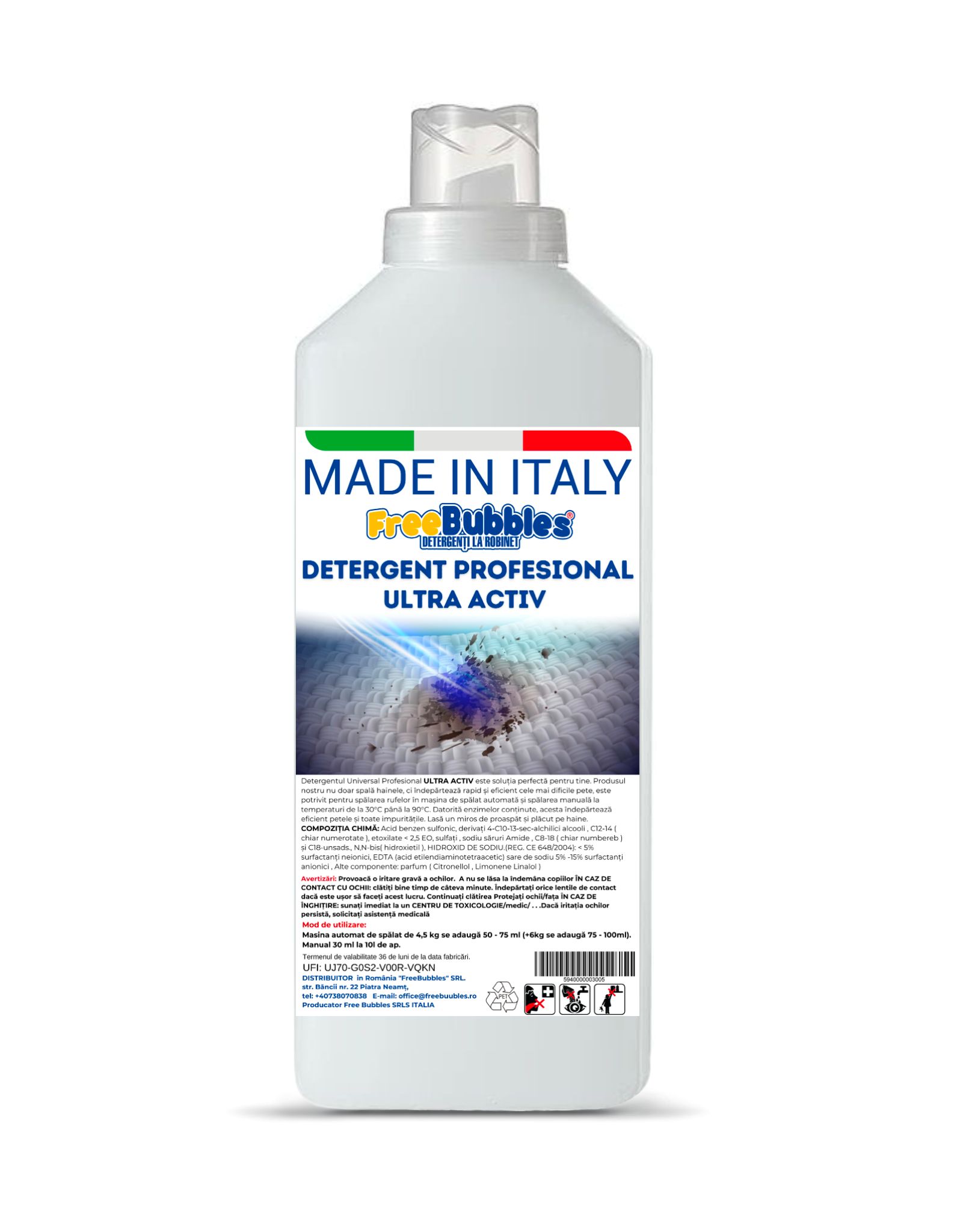 Freebubbles Detergent Profesional ULTRA ACTIV