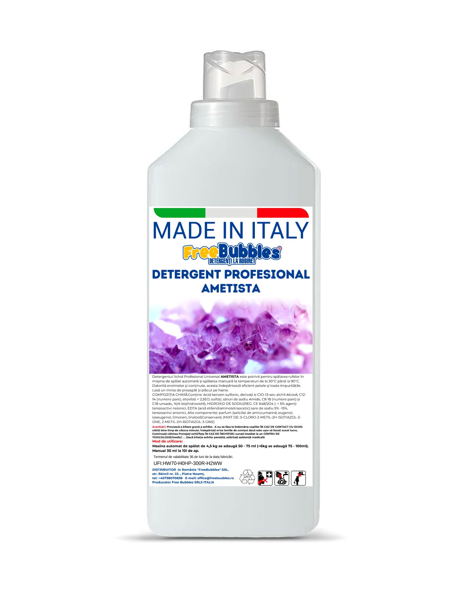 Freebubbles Detergent Profesional Ametista