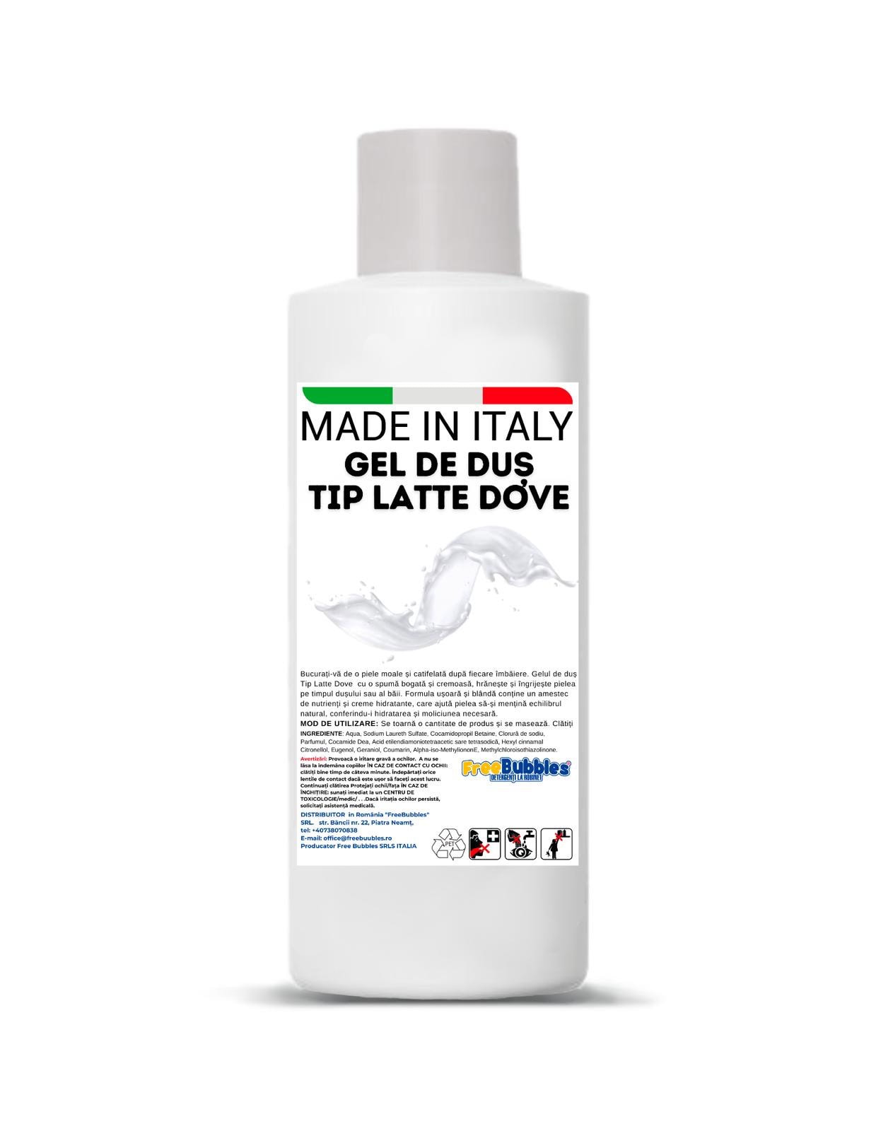 Freebubbles GEL DE DUS LATTE CREAM