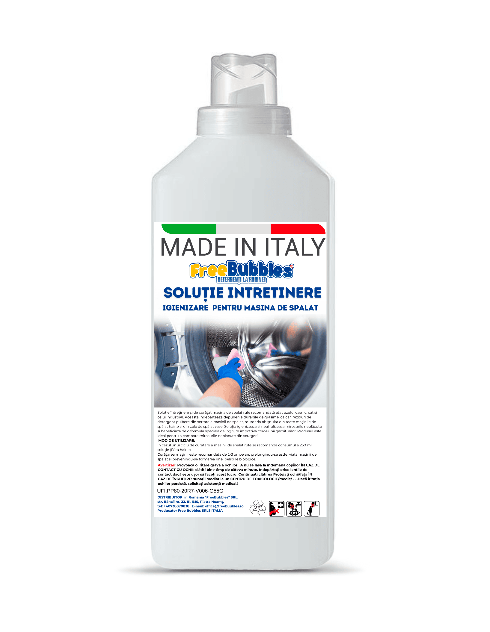 Freebubbles SOLUTIE INTRETINERE MASINA DE RUFE