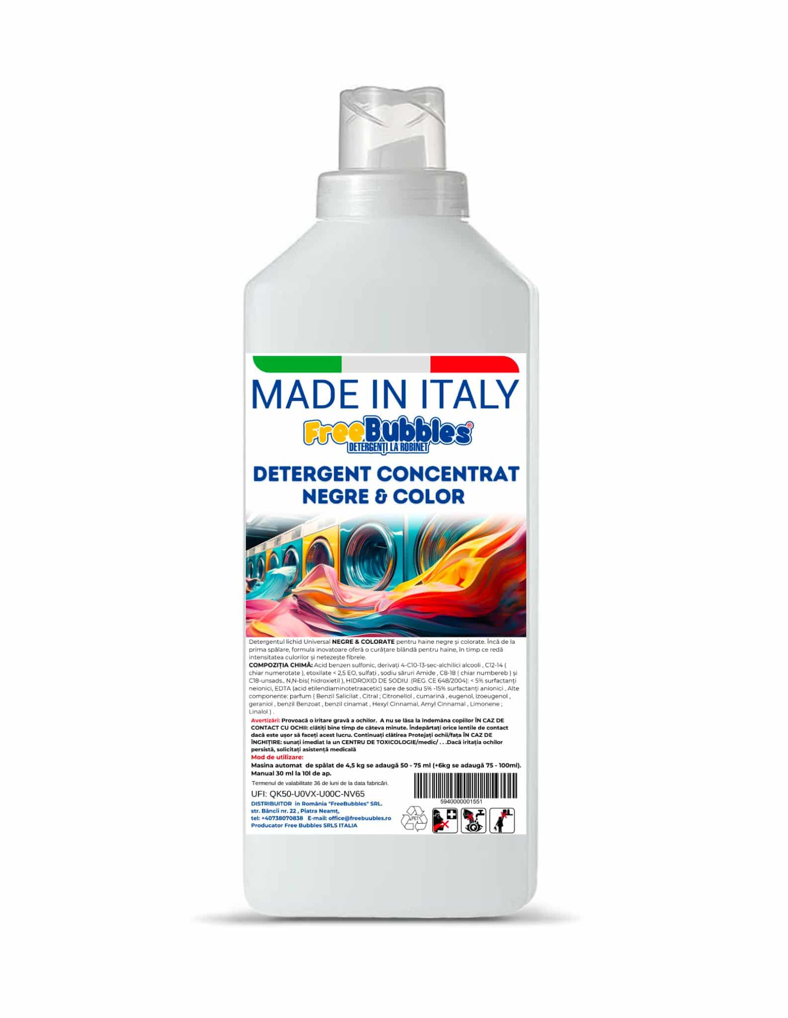 Freebubbles Detergent Profesional Negre & Colorate