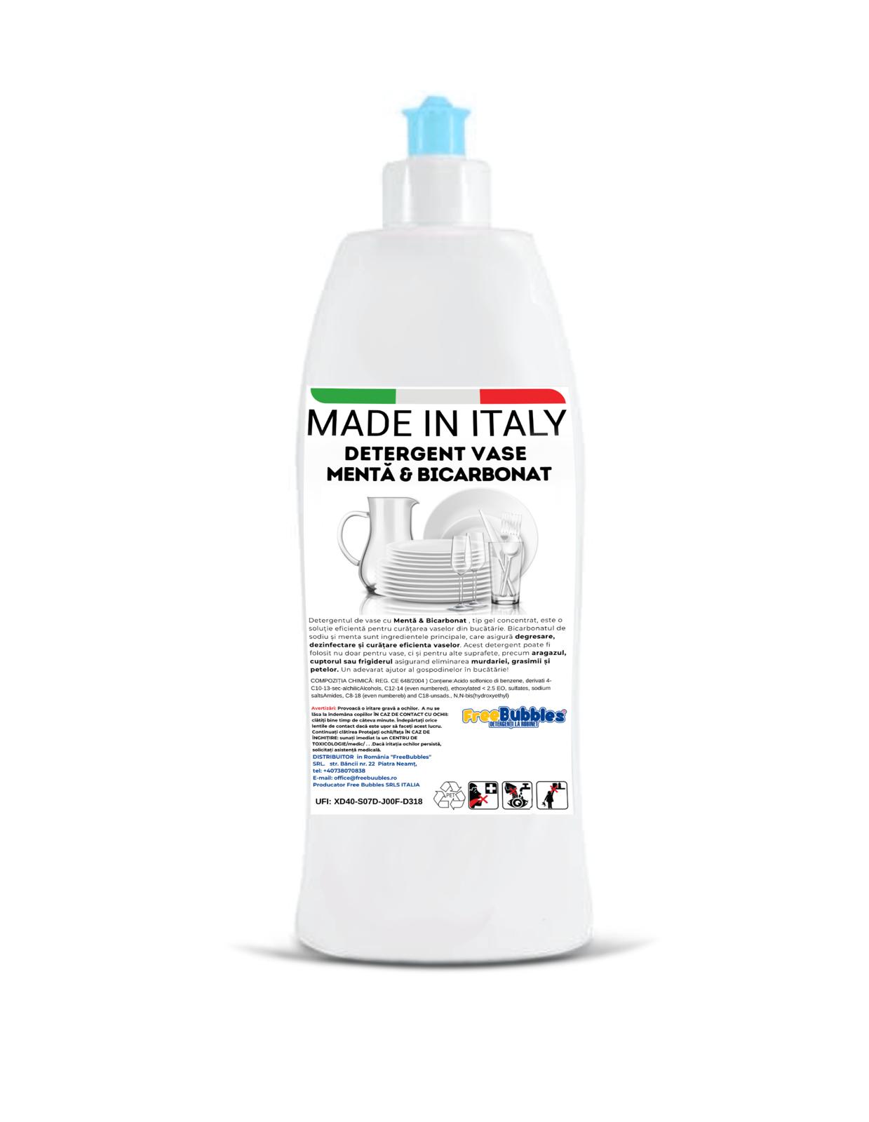 Freebubbles GEL VASE MENTA & BICARBONAT