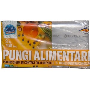 Pungi congelator alimentare 30x40 cm pentru 3 kg, set 100 bucati