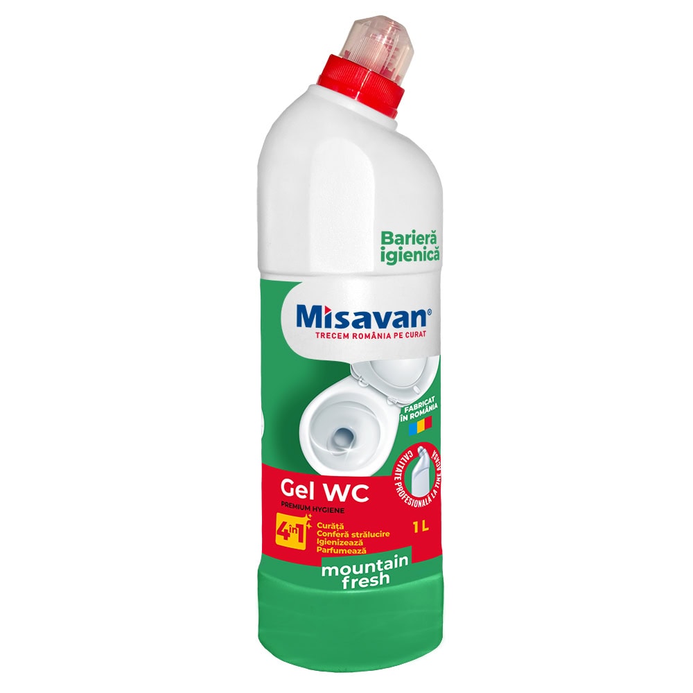 Solutie curatare toaleta Misavan Gel WC Mountain Fresh 4in1 1L