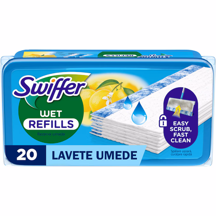 Rezerve lavete umede pentru pardoseala Swiffer 20 buc