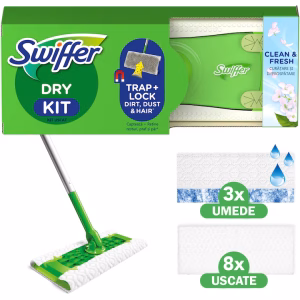 Mop plat Swiffer + 8 servetele uscate+3 umede