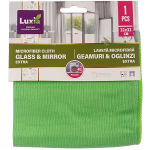 Laveta microfibra pentru geamuri si oglinzi Luxia