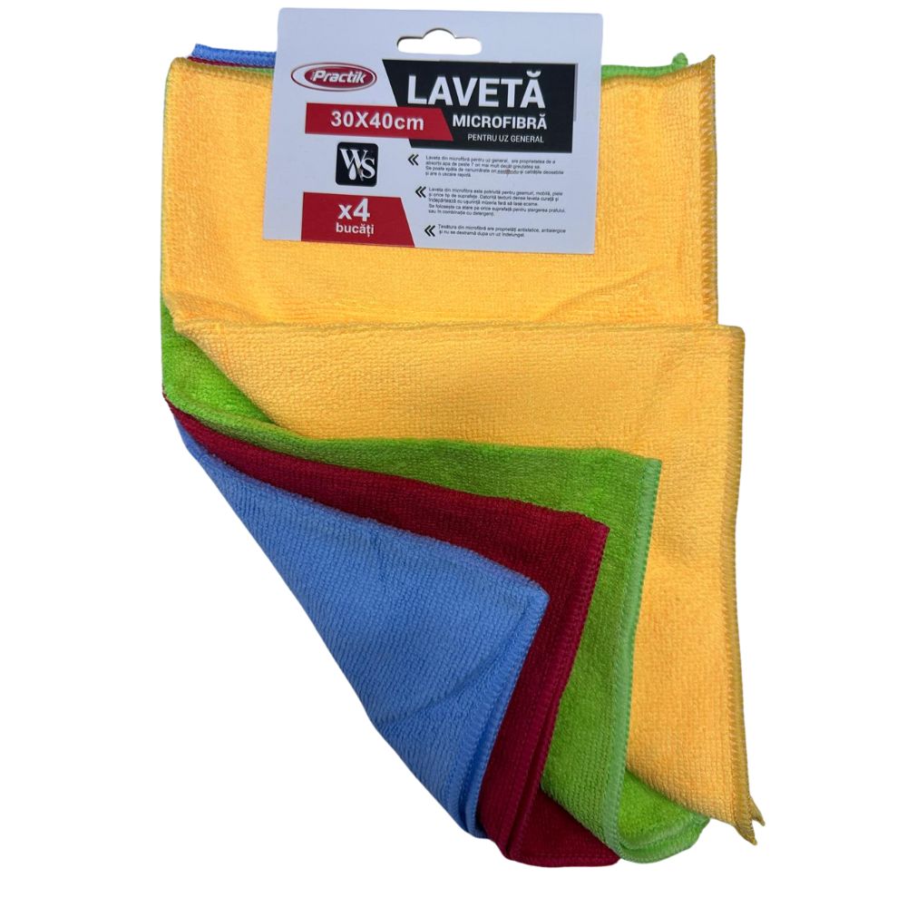 Lavete microfibra 30/40 cm 4 buc/set